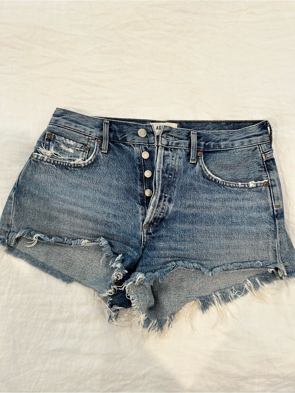 AGOLDE Parker Women's Denim Cutoff Shorts - Picture 2 of 5